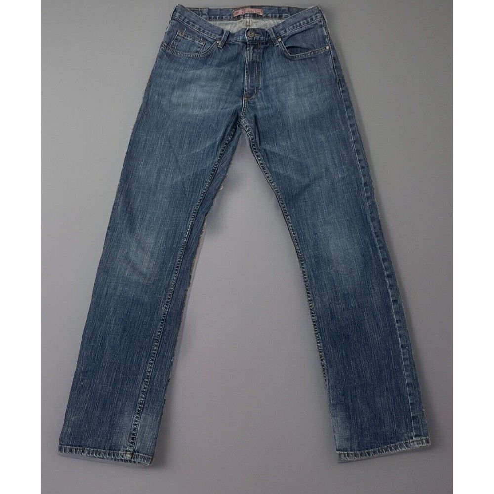 Vintage✨Lee Jeans Men's 34x34 Blue Denim Slim Fit Straight Leg Classic‎